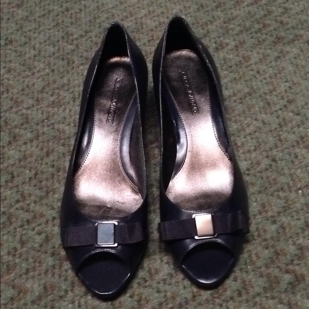 Circa Joan and David navy peep toe shoes Sz 11 new